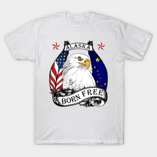 USA Alaska Eagle - Born Free T-Shirt